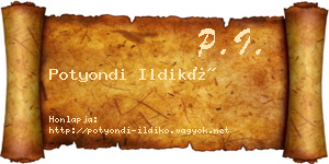Potyondi Ildikó névjegykártya
