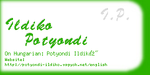 ildiko potyondi business card